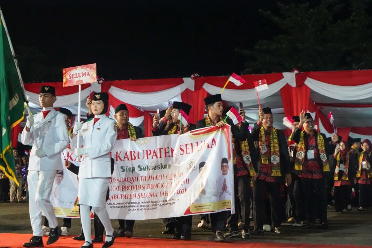 Bupati Dan Wakil Bupati Seluma Hadiri Pembukaan  MTQ XXXVII Provinsi Bengkulu di Kabupaten Seluma