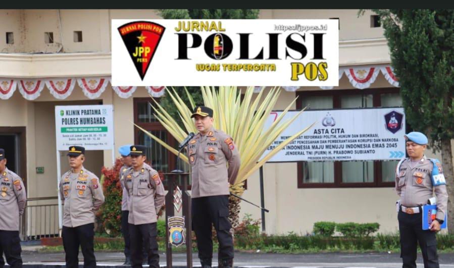Jaga Kamtibmas Tetap Kondusif, Kapolres Humbahas Berikan Atensi Khusus Saat Pimpin Apel Pagi