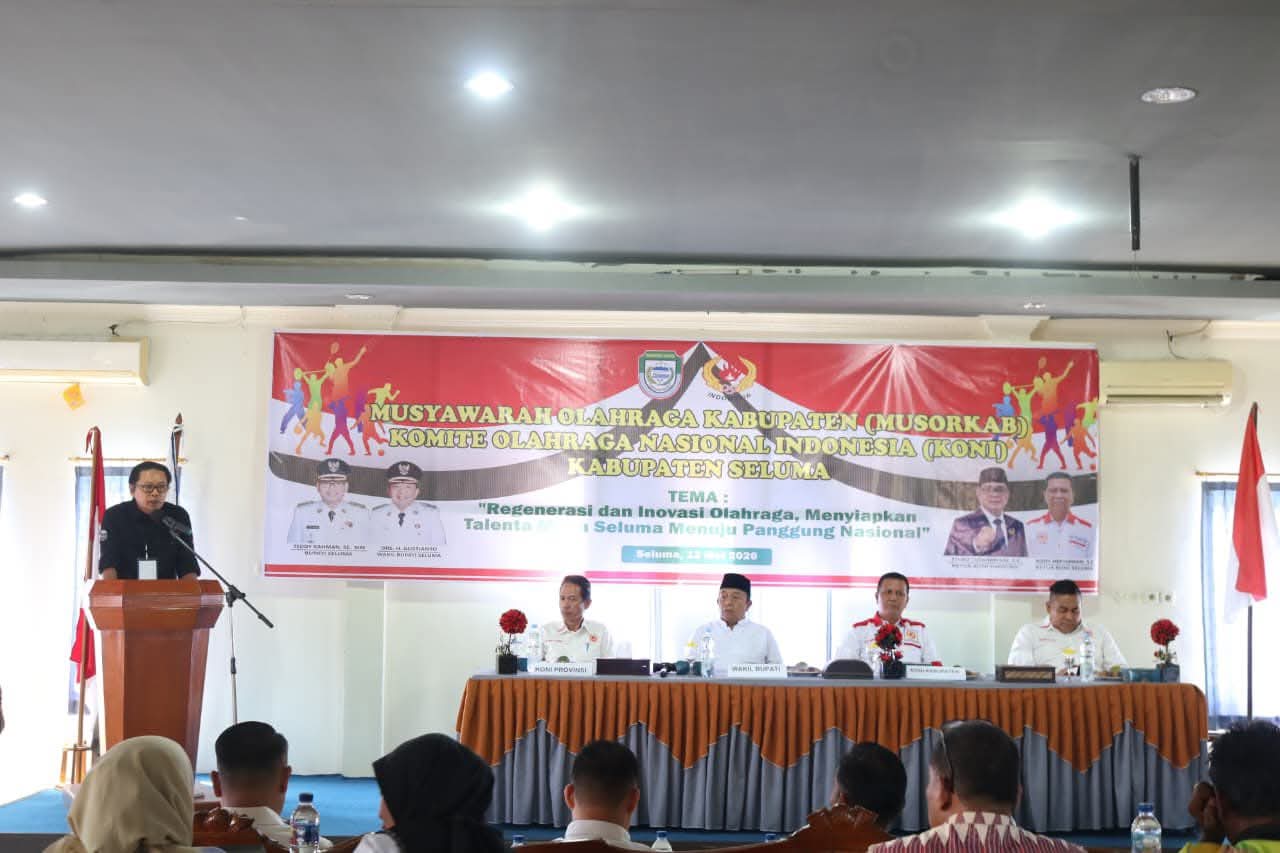 Wakil Bupati Seluma Gustianto  Membuka MUSORKAB KONI Tahun 2026