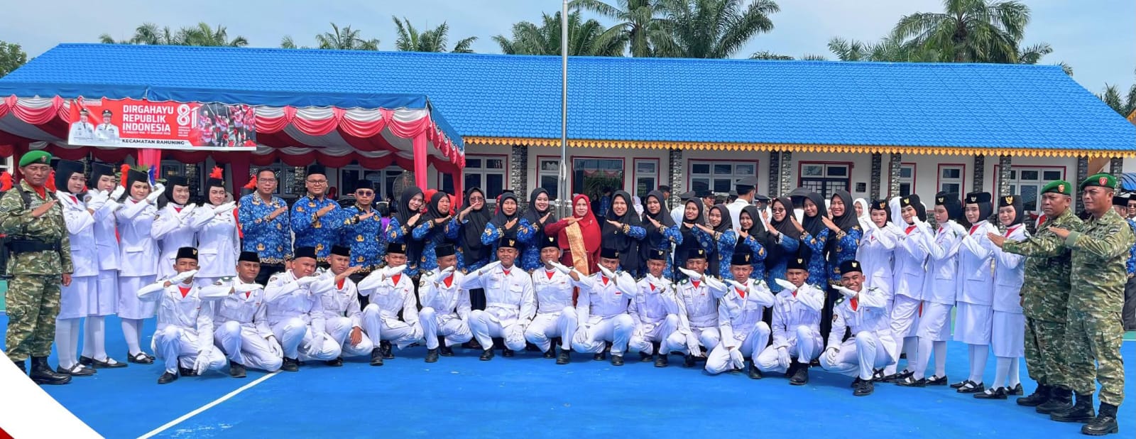 🇮🇩 Semarak HUT RI ke-81, MAN 2 Asahan Gelar Upacara di SMA Negeri 1 Pulau Rakyat, Dihadiri Kepala Sekolah Ibu Fitriani Nainggolan, S.Pd.