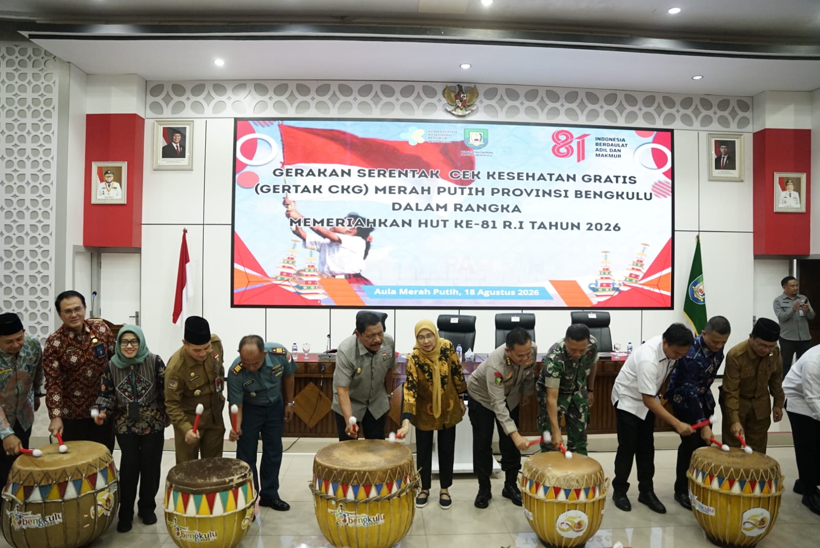 Tekan Angka Kesakitan, Wagub Mian Canangkan GERTAK CKG Merah Putih di Bengkulu