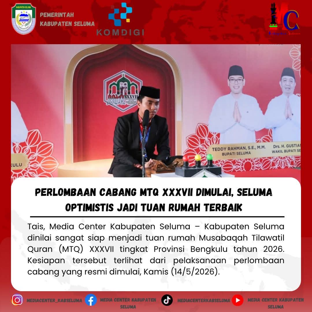 Perlombaan Cabang MTQ XXXVII dimulai, Seluma Optimistis Jadi Tuan Rumah Terbaik
