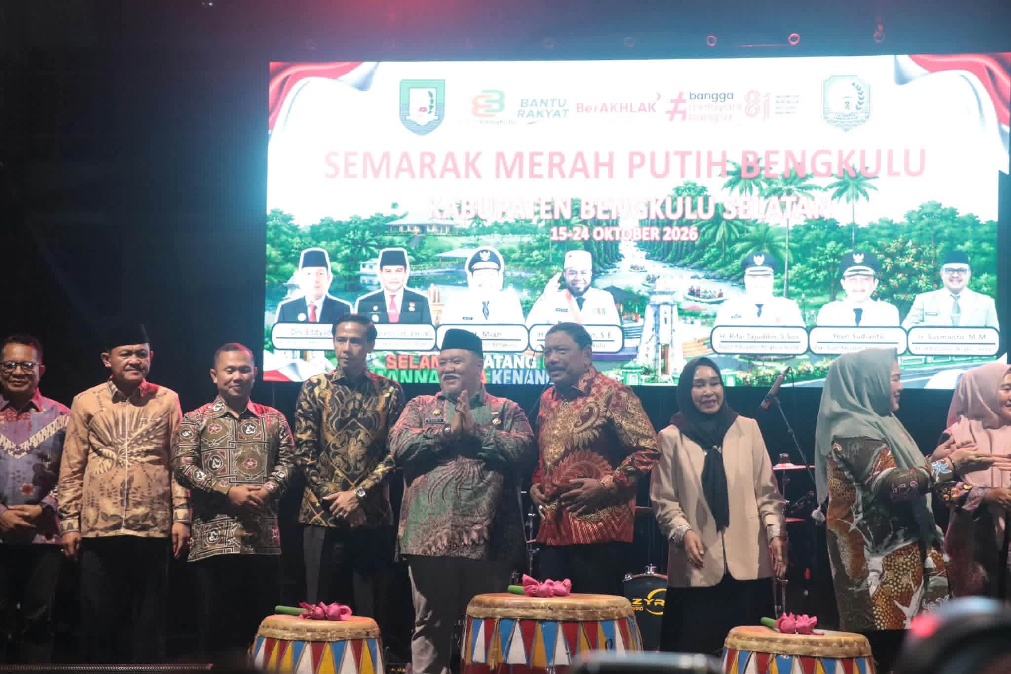 Sekda Bengkulu Tengah Tomi Marisi Hadiri Gebyar Merah Putih, Perkuat Semangat Persatuan di Provinsi Bengkulu