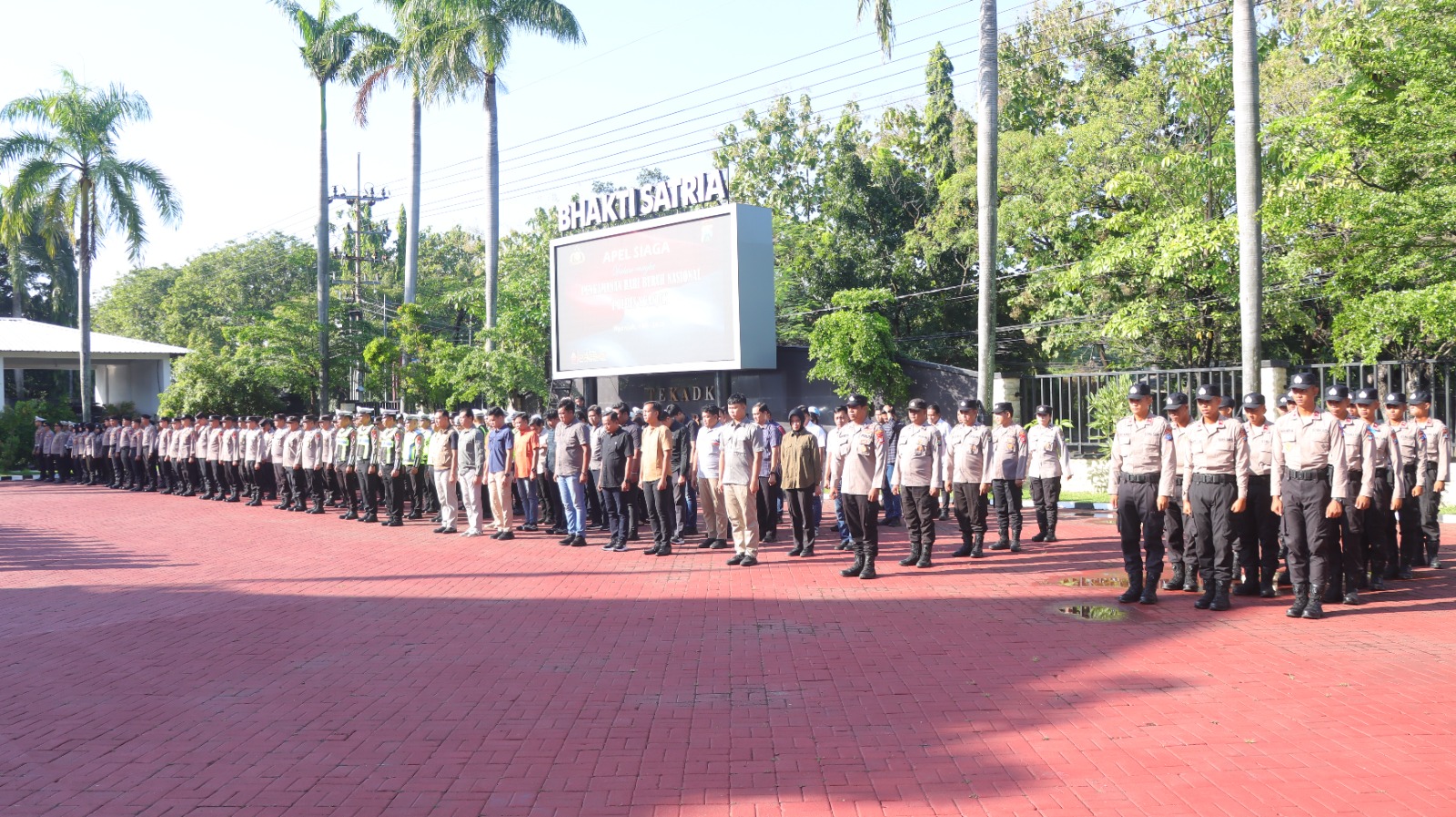 May Day 2026, Polres Nganjuk Siagakan Ratusan Personel dan Dirikan Tenda Untuk Peziarah Marsinah