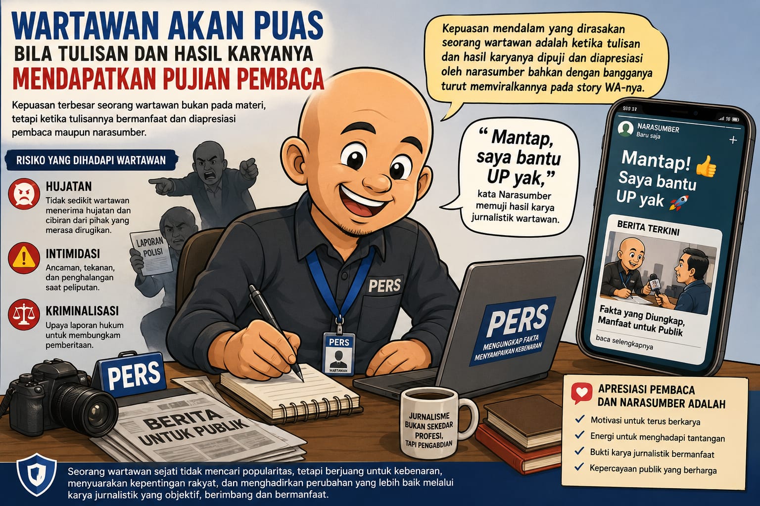 Wartawan dan Kepuasan dari Sebuah Apresiasi Narasumber Serta Pembaca Karya Jurnalistik