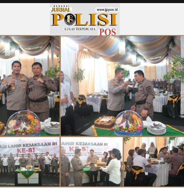 Kapolres Labusel Beri Surprise Harlah Kejaksaan RI ke-81 ke Kejari Labusel, Perkuat Sinergitas Penegak Hukum