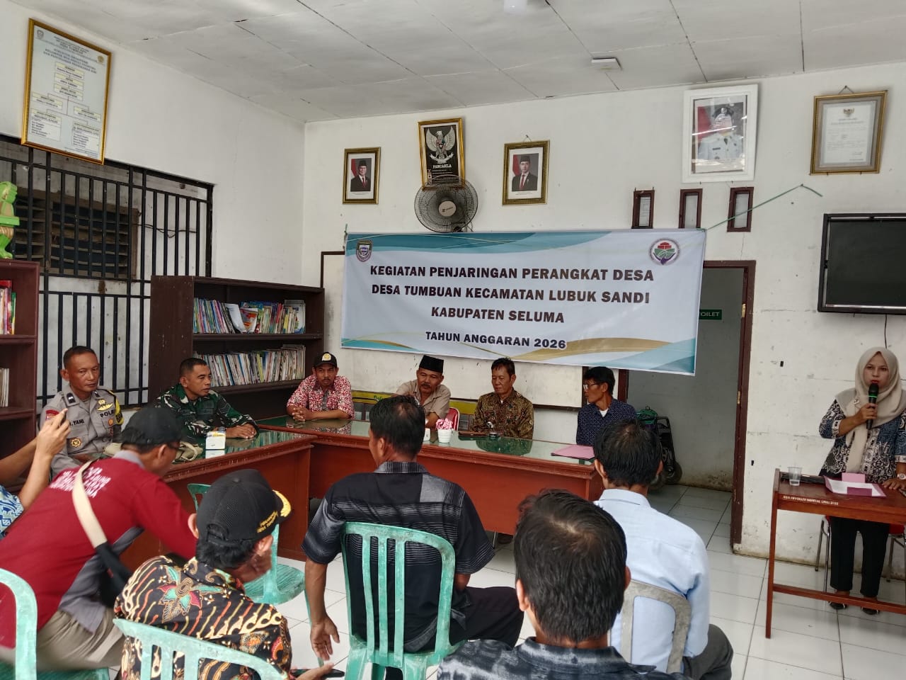 Penjaringan Perangkat Desa, Desa Tumbu'an Kecamatan Lubuk Sandi Kabupaten Seluma  Berjalan Lancar