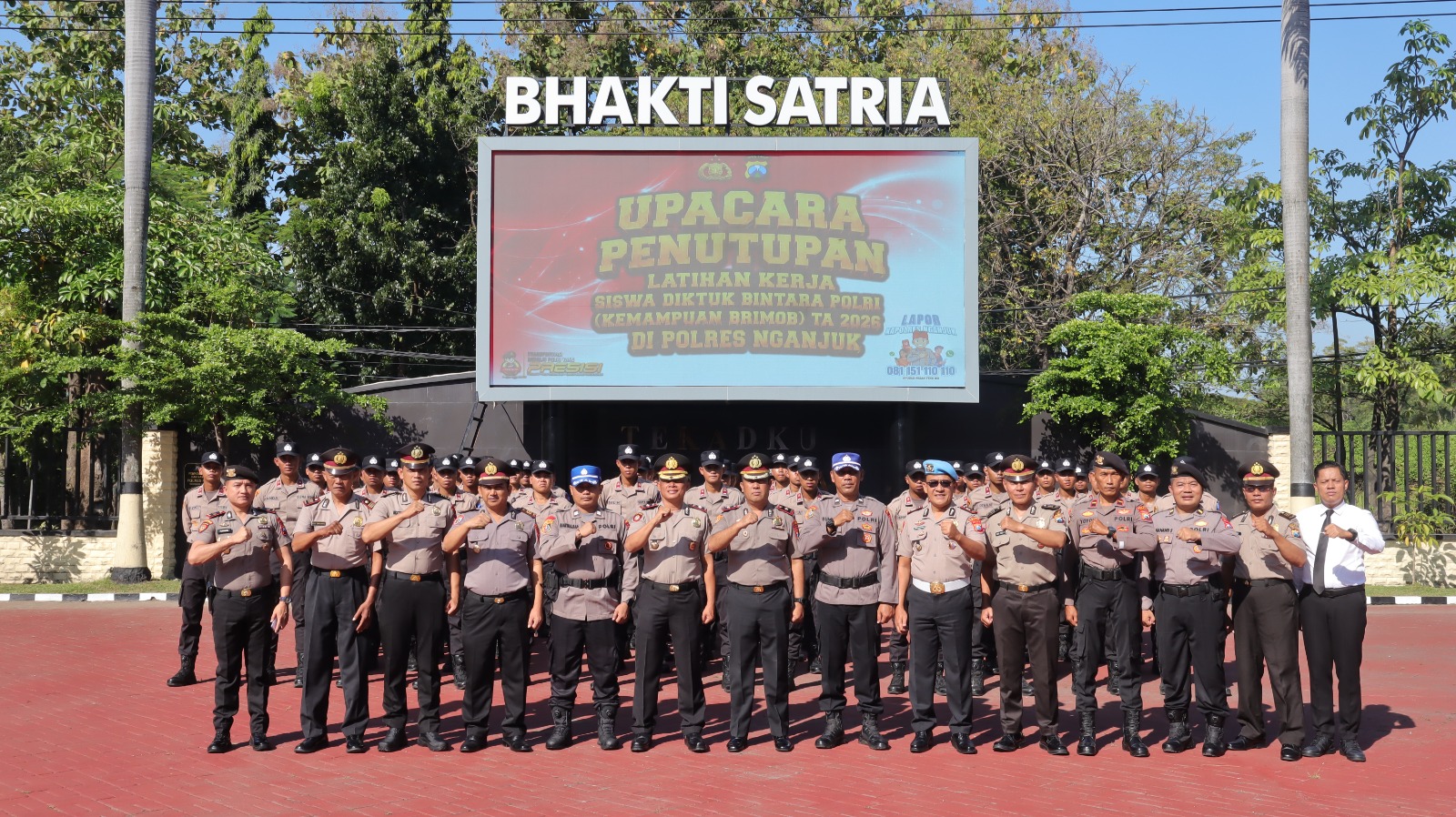 Latja Selesai, Kapolres Nganjuk Pesan Siswa Jadi Polisi yang Ikhlas Melayani Masyarakat