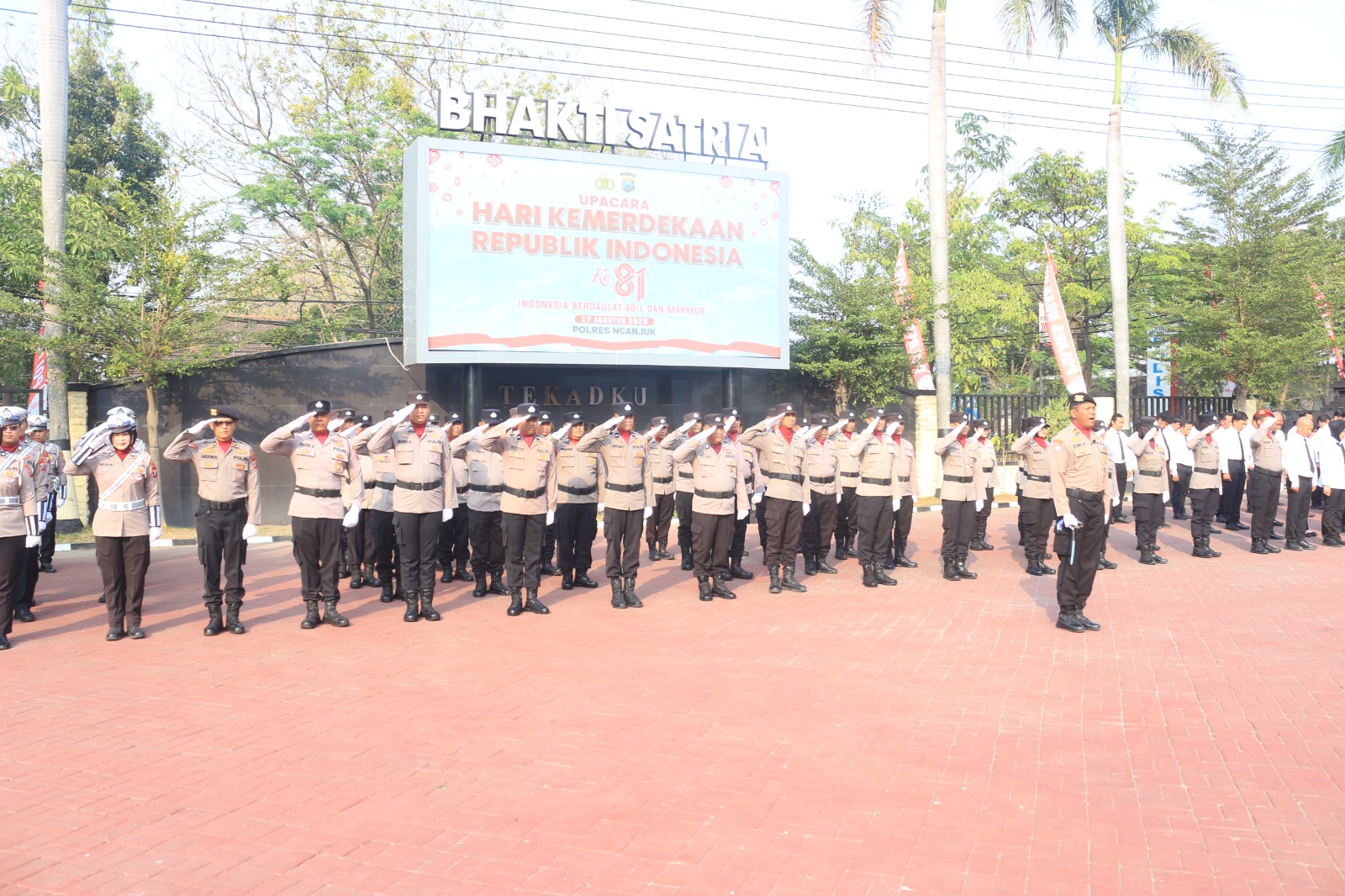 HUT ke-81 RI, Polres Nganjuk Perkuat Komitmen Pelayanan dan Kepercayaan Masyarakat