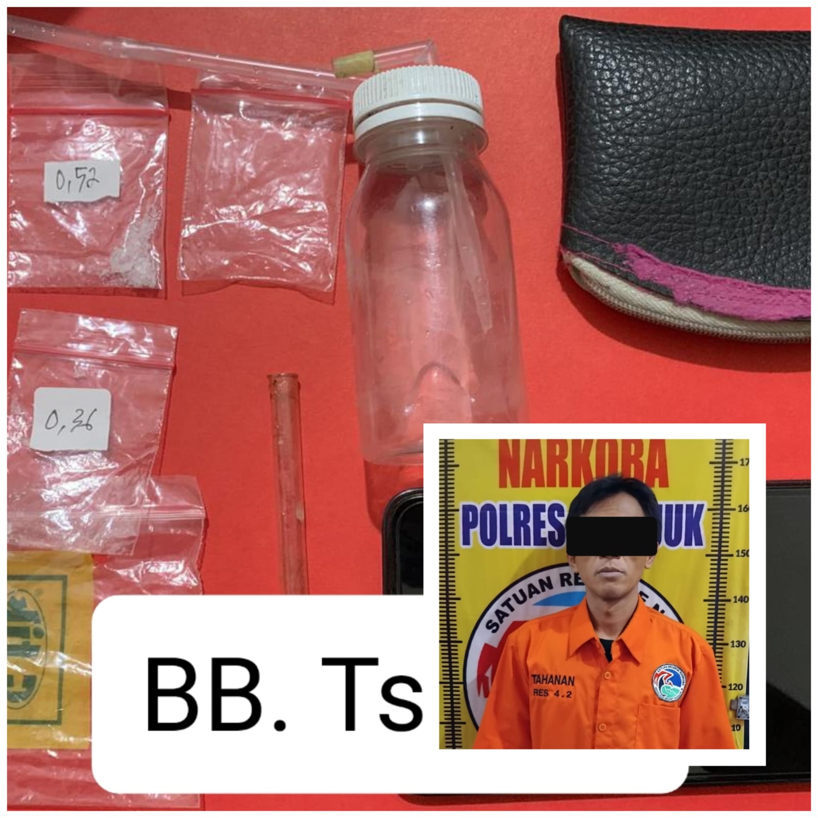 Satresnarkoba Polres Nganjuk Ungkap Peredaran Sabu 10,63 Gram, Satu Terduga Pelaku Diamankan