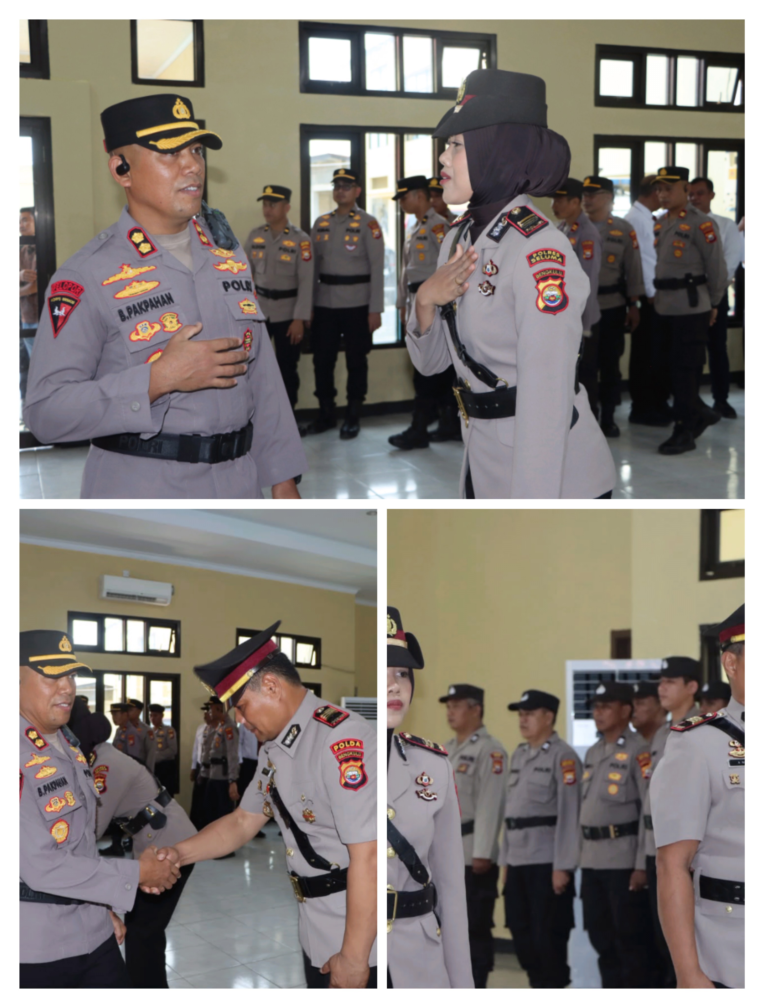 Upacara Serah Terima Jabatan Kapolsek Sukaraja Polres Seluma