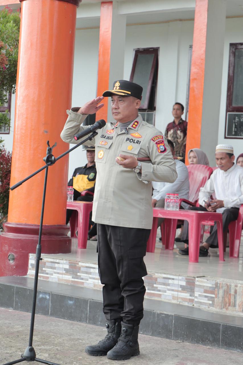 Kapolres Rohil Pimpin Apel Personel Baru Polsek Panipahan, Tegaskan Komitmen Bersih dari Narkoba