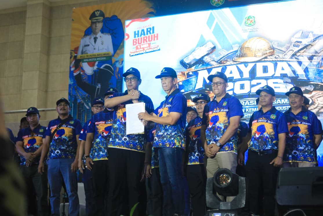 May Day 2026 di Medan Meriah, Rico Waas Tegaskan Komitmen untuk Buruh