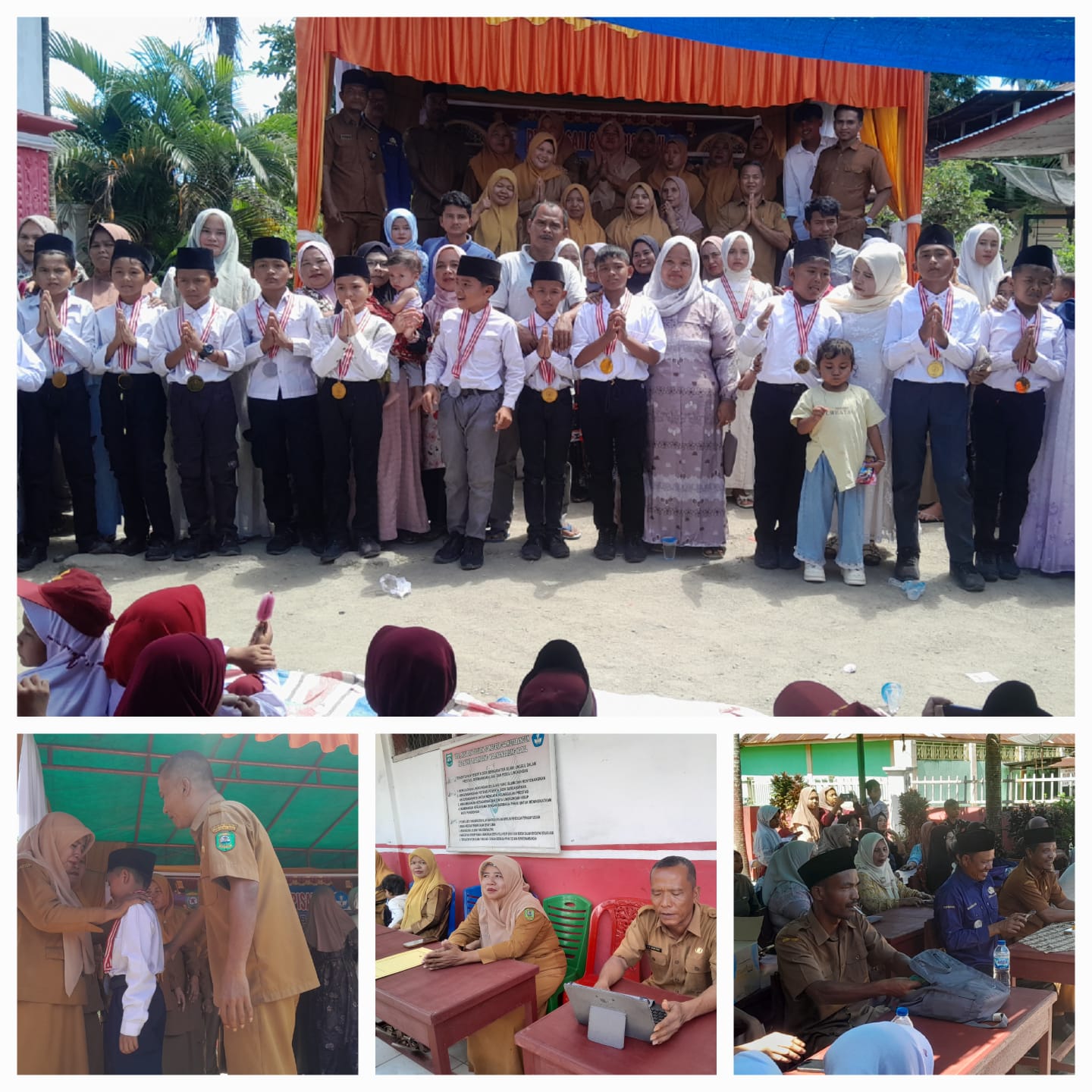 Kepsek SD M 044 hutabangun Hj Mardiah S.pdi lepas 26 siswa/i, T/a 2025'-2026