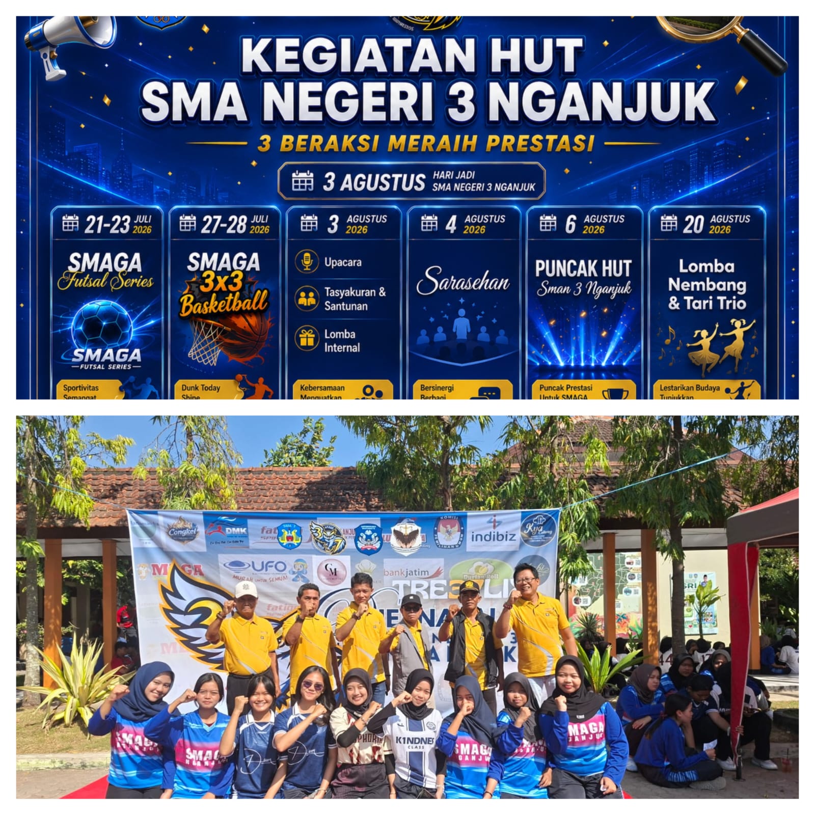 SMA Negeri 3 Nganjuk Gelar Perayaan HUT ke-37 dengan Penuh Kreativitas
