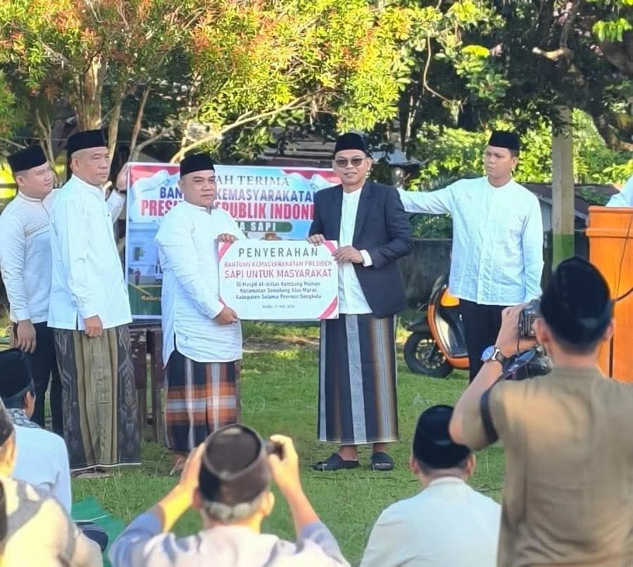 Idul Adha 1447 H, Bupati Seluma Salurkan Bantuan Kurban Presiden Untuk Masyarakat Seluma