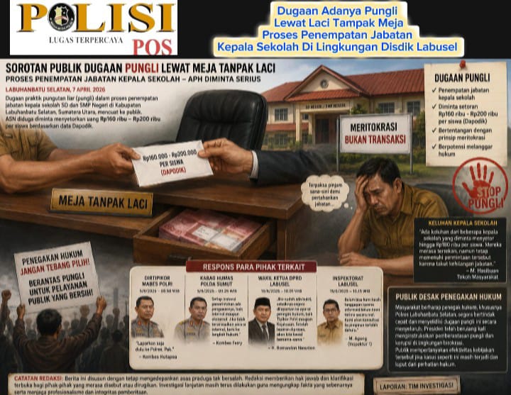 Di mintak KPK Tangkap Dugaan Pungli Lewat Meja Tanpak Laci , Proses Penempatan Jabatan Kepala Sekolah